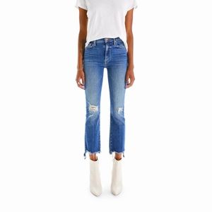 Mother Denim Insider Crop Step Chew in Dancing on Coals Size 25